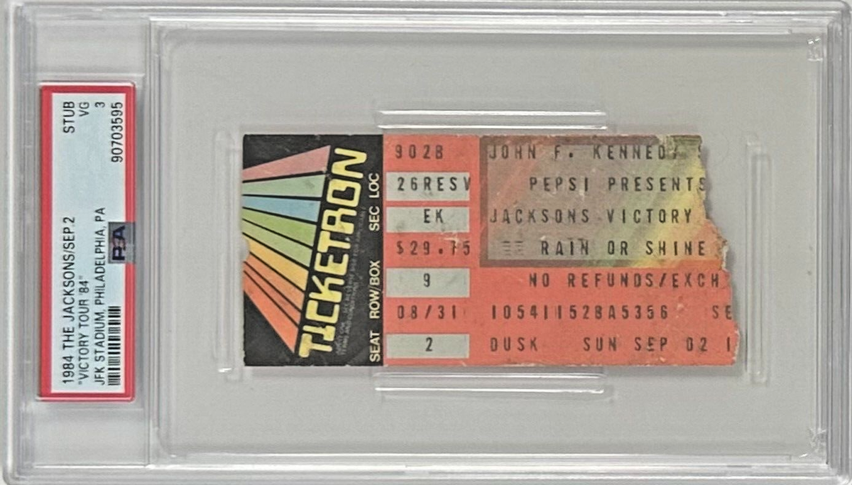 Michael Jackson Ticket Stub 1984 The Jacksons Victory Tour PSA VG
