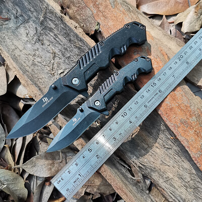 2021 new black tactical hunting folding knife outdoor camping survival EDC tool