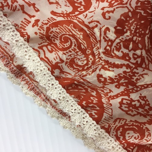 Camicia donna Entro taglia small arancione paisley dettagli uncinetto semi trasparente - Foto 6 di 11