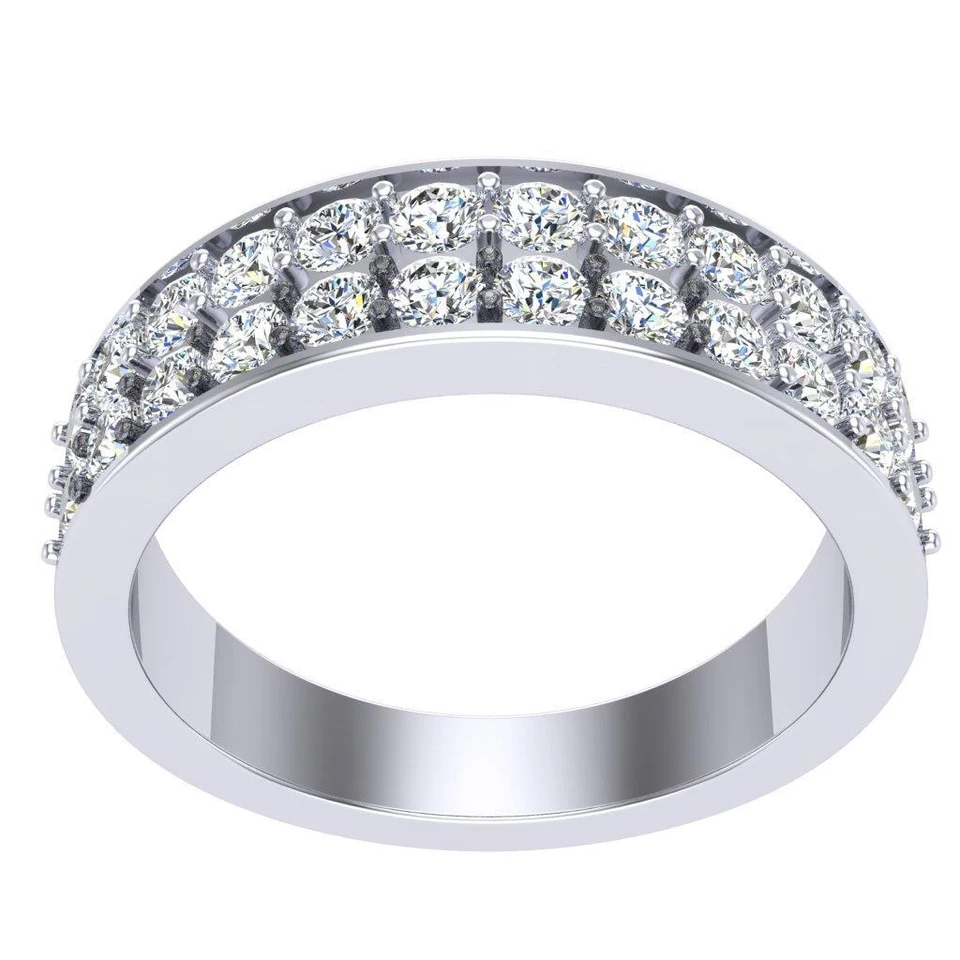 Mens Anniversary Wedding Ring 14K Solid Gold I1 G 1.15 Ct Genuine Diamond 5.80MM - Image 4 of 4