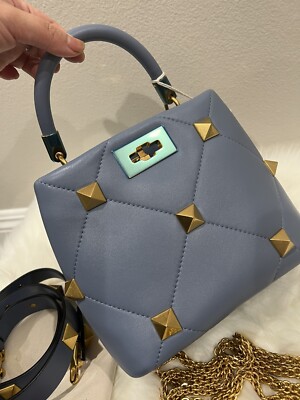 Valentino Garavani Roman Stud Top Handle Bag Quilted Leather