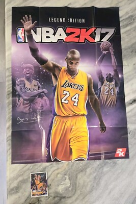 NBA 2K17 Legend Edition Kobe Bryant Tribute Wall Poster And SEALED