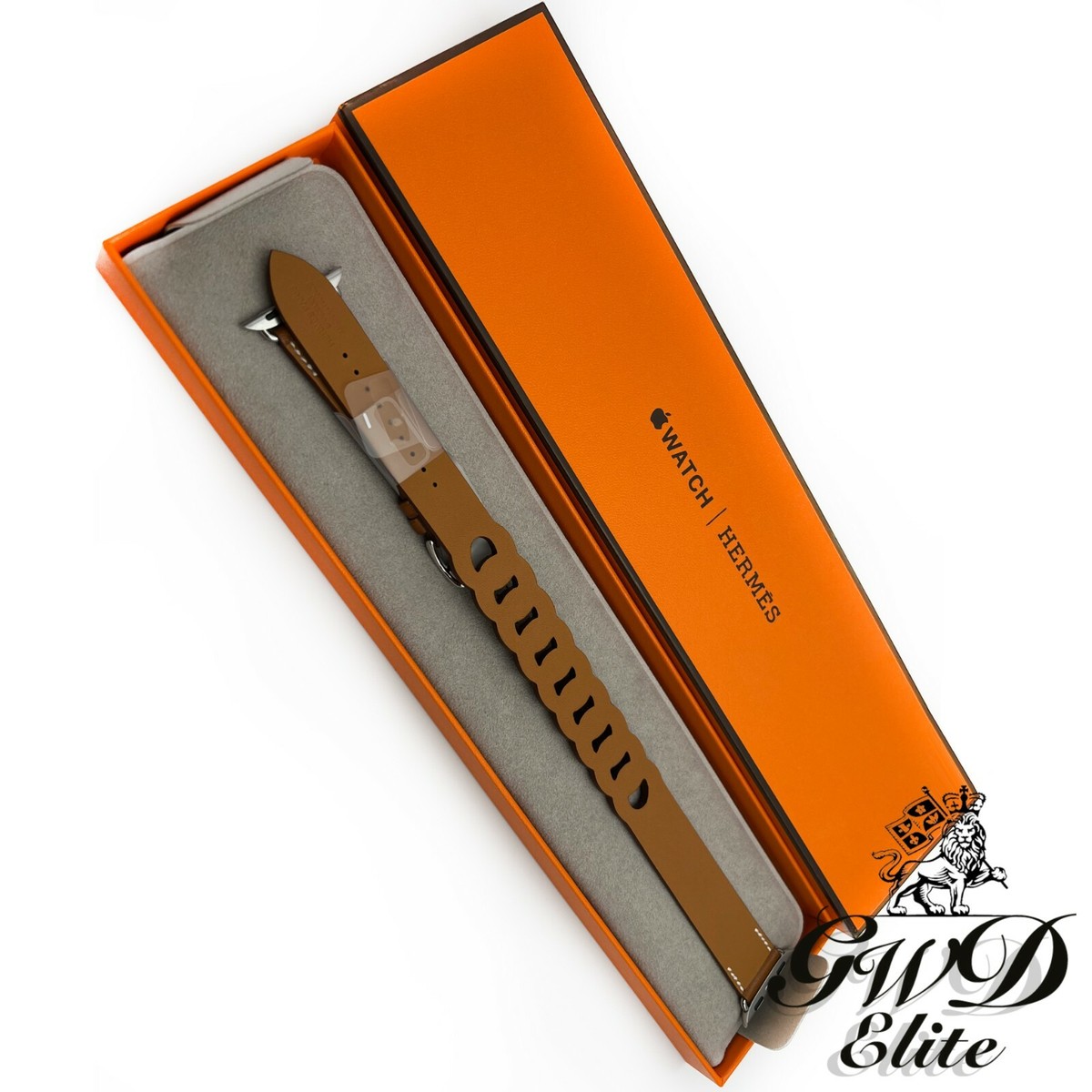 Apple Watch Hermes Series Fauve Barenia 45MM leather Gourmette