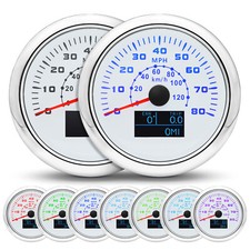 85mm Gps Speedometer Gauge 0-80mph0-120kmh 7 Colors Led For Boat Car Truck Us