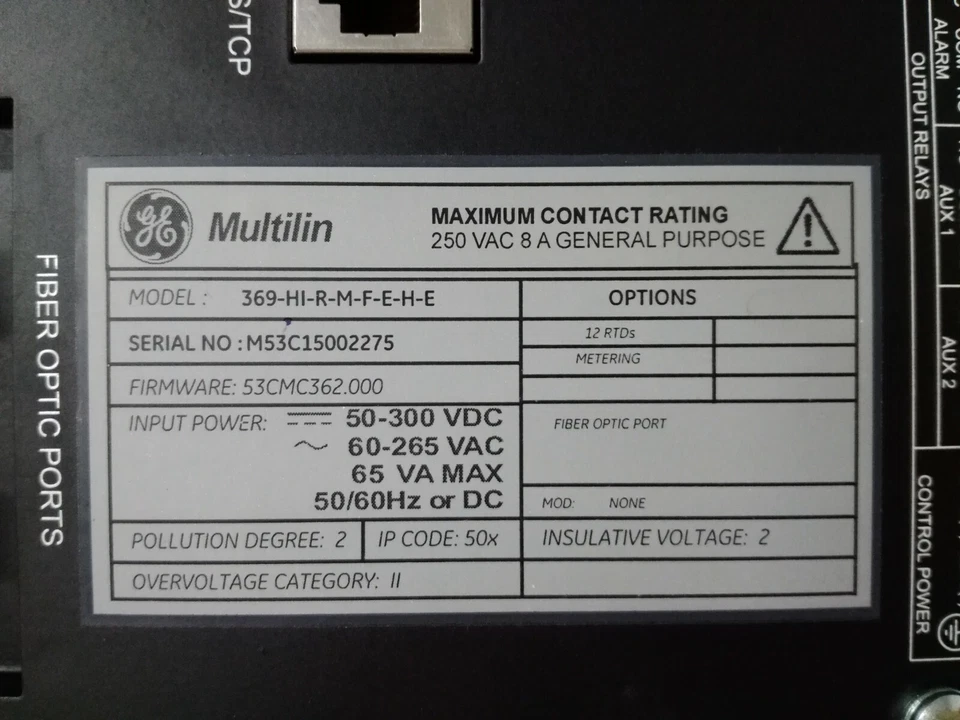 GENERAL ELECTRIC 369-HI-R-M-F-E-H-E Relay  Motor  - Image 4 of 4