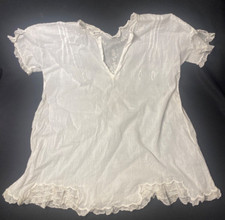 Vintage/Antique White Baby Toddler Lace Shirt Christening Dress