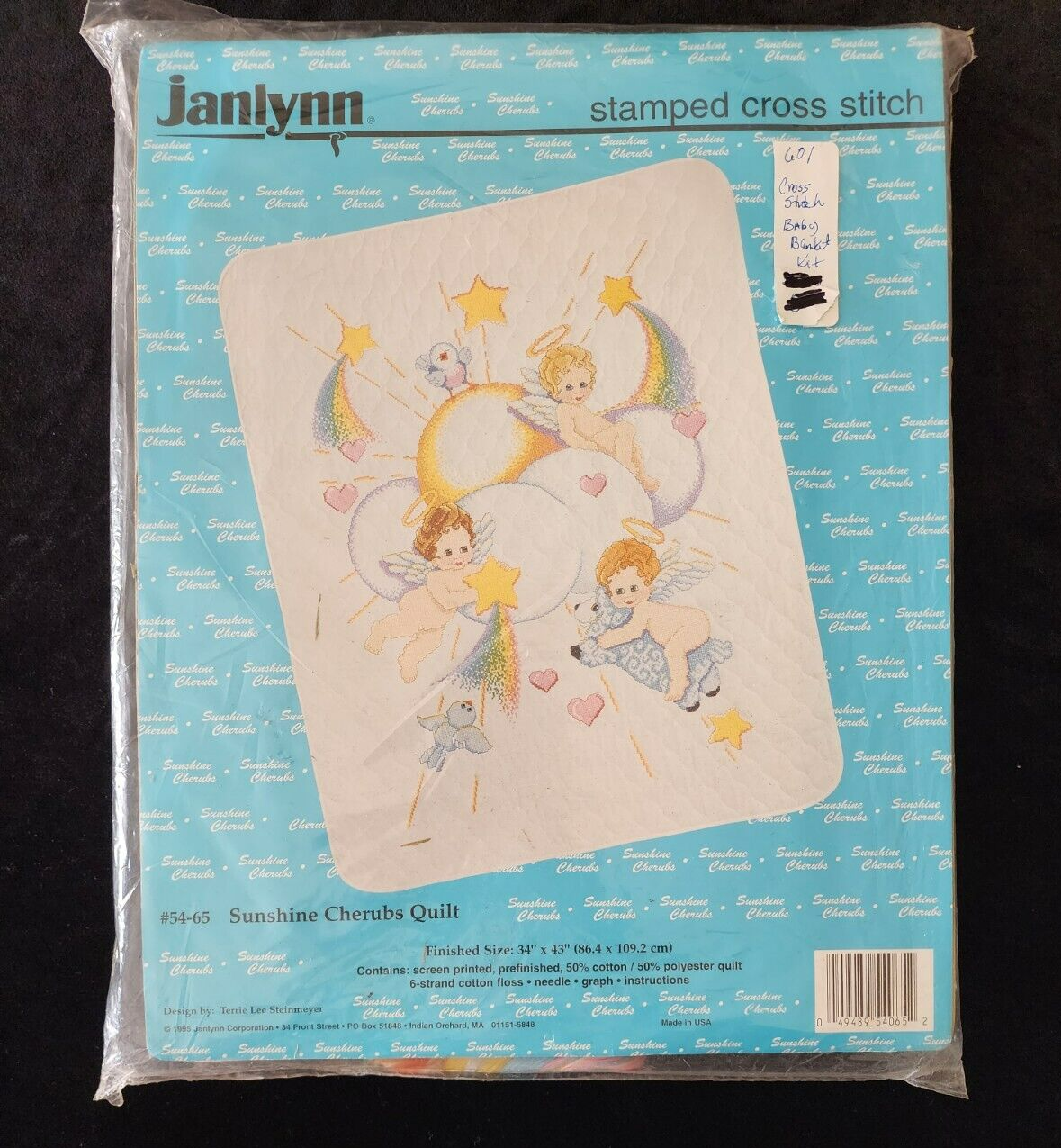 Janlynn Cross-stitch Crib Quilt Kit - Sunshine Cherubs #54-65