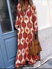 NEW Silky Maxi Dress BOHO Tribal Design Sz XXL US 14