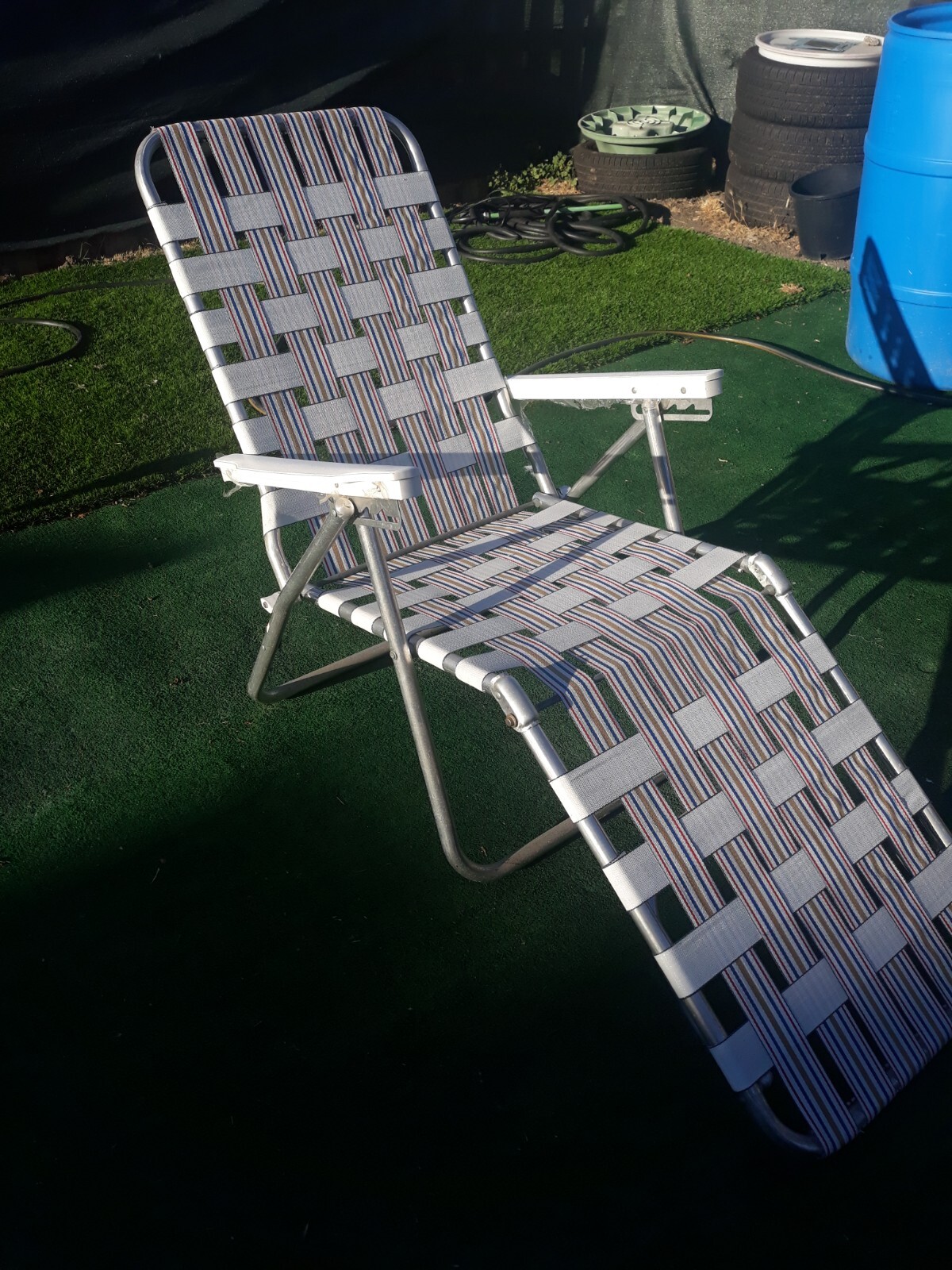 Vintage Aluminum bed Lawn Chair Chaise Lounge Chair eBay