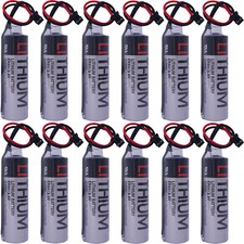 12x 2400mAh TOSHIBA 3.6V ER6V ER6VC119B/ER6VC119A PLC Multipurpose Battery Plug