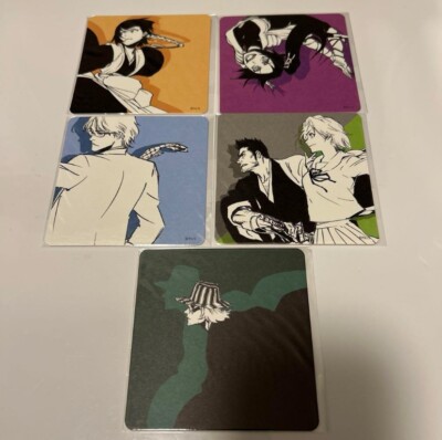 BLEACH Ausstellung EX Kunst Untersetzer 5er Set Kisuke Urahara Isshin Ryuken ...