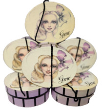 Gene Doll Hat Boxes Ashton Drake Lot of 6 Cardboard 4" Share the Dream 2001 NOSS