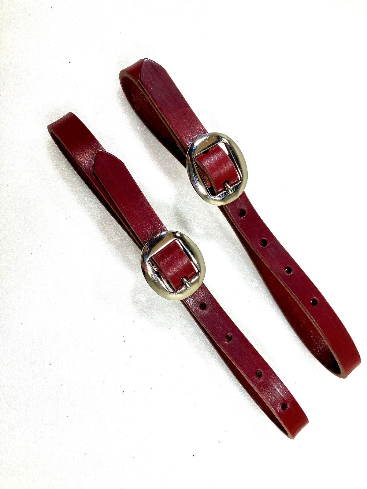 Paire De Tresses De Poitrail (Breast Collar Tugs) – 5/8 X ~27 Cm, Bordeaux, Boucle NPCart – Référence F573