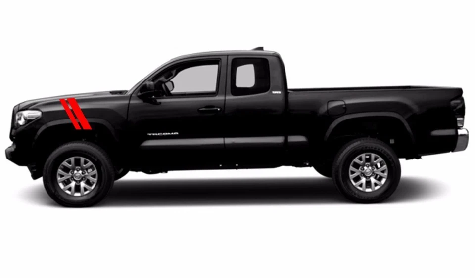 皮卡车 2 英寸 & 3 英寸挡泥板哈希条标记乙烯基赛车条纹(适用于丰田 TACOMA) — 第 2/4 张图片