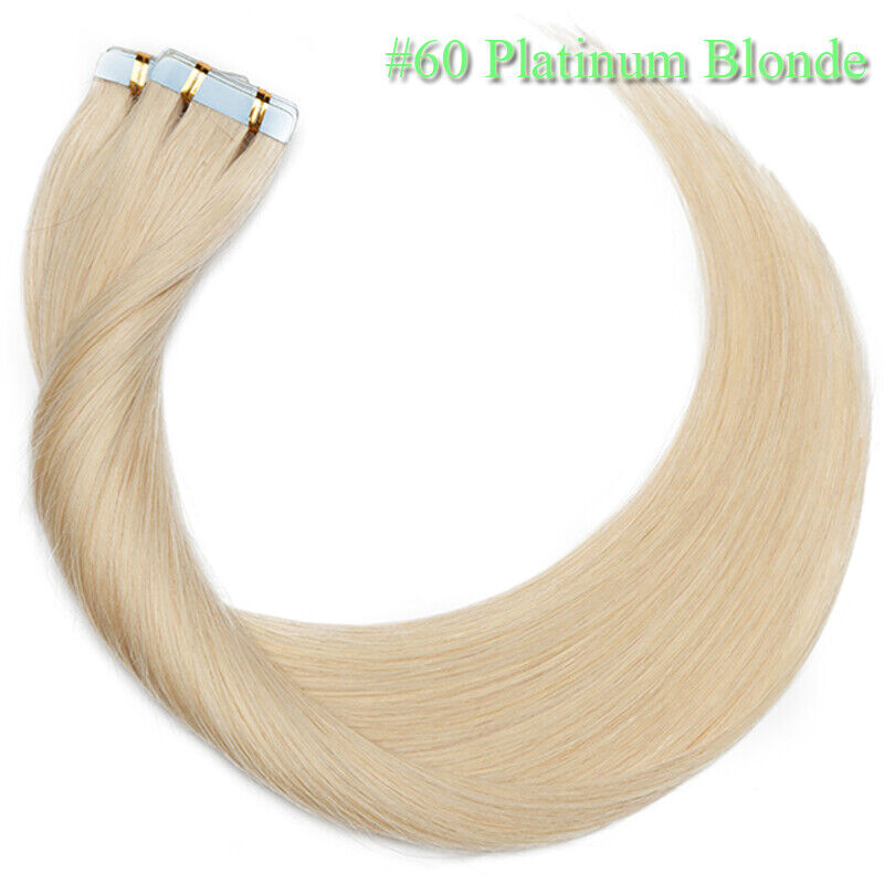 9A Full Thick 80PCS=200G Tape In/On Remy Human Hair Extensions Skin Weft Greige 5 razy więcej punktów