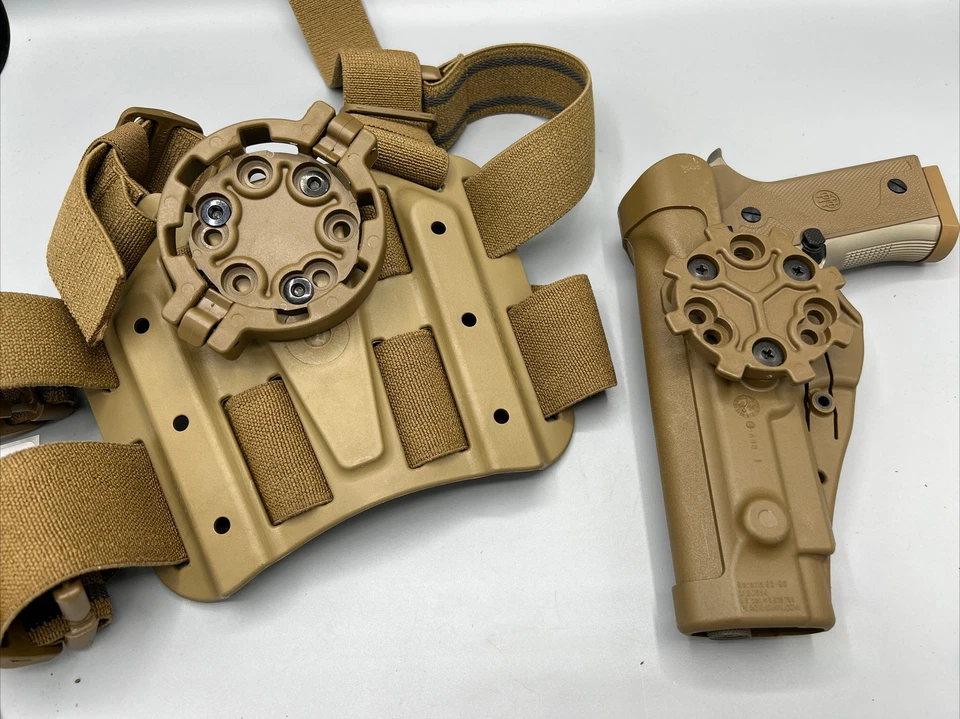 BlackHawk Beretta M9A3 Serpa II Tactical Holster RH  Tan, Quick Disconnect - Image 2 of 4