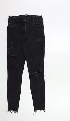 Matalan Damen schwarz Baumwollmischung Skinny Jeans Größe 10 L28