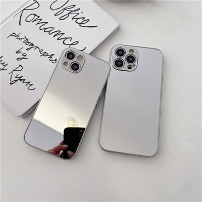Spiegel Hülle für iPhone 16 15 14 13 12 11 Pro Max X XS Handy Beschichtung Bumper Case