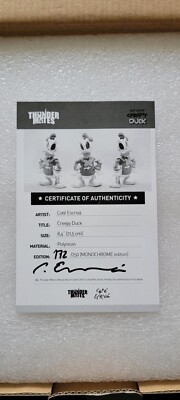 Cote Escriva x Thundermates Creepy Duck Monochrome ed 172/250 2018