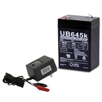 Upg 6v 4.5 Ah Replacement For Panasonic Lcr065p With Charger Upg 6v 4.5 Ah Replacement For Panasonic Lcr065p With Charger