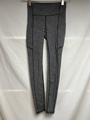 Heathered Black Lululemon Brushed Leggings Lululemon Speed Up