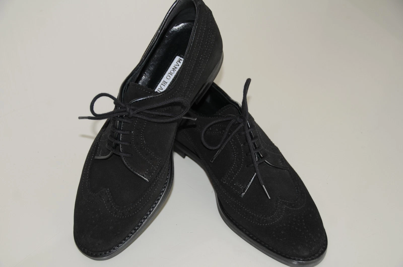 MBT $745 NUOVE SCARPE MANOLO BLAHNIK LORENZA Spectator stringate nere 34 5 35 5 $