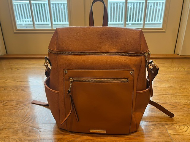 Poppy & Peonies Cognac Brown Convertible Backpack Tote Multitasker Tote Cognac | Poppy and Peonies – Poppy & Peonies main image 2