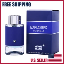 Explorer Ultra Blue by Mont Blanc 3.3 / 3.4 oz EDP Cologne for Men 2021 NIB USA