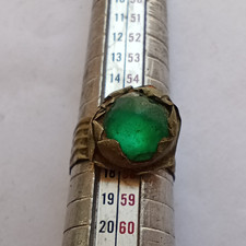 STUNNING ANCIENT ROMAN SILVER RING WITH GREEN STONE – RARE COLLECTOR PIECE