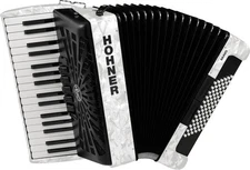 Hohner Bravo III 72 Chromatic Piano Key Accordion - Pearl White (BR72W)