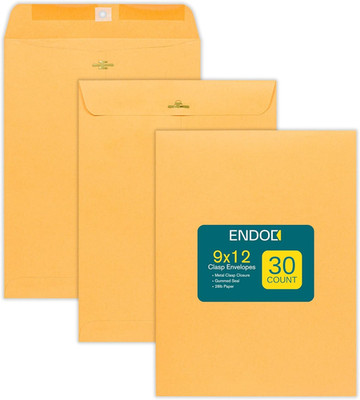 Clasp Envelopes 9X12 Inches Brown Kraft Catalog Letter Envelopes, 30 Pack, 28Lb