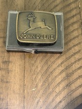 VTG 1981 John Deere Belt Buckle Farmer Brass Tone Moline Illinois