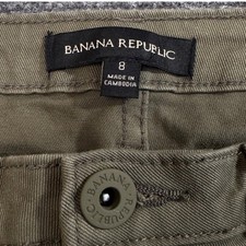 Banana Republic Utility Pants Olive Green Patch Pocket Gorpcore Stretch 8
