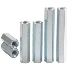 High Hex Connection Nuts Hexagon Connector Connecting Rod Bar Stud Long Nut Zinc