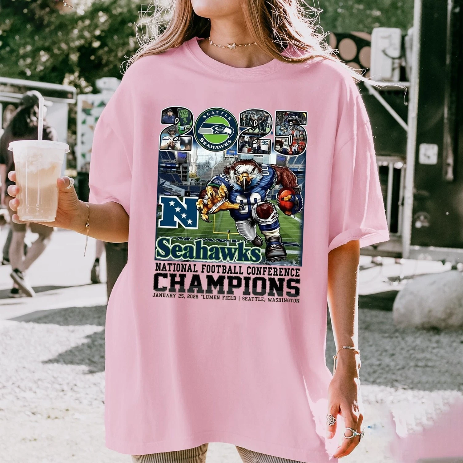 Seattle Seahawks Mascot 2025 Champions T-Shirt