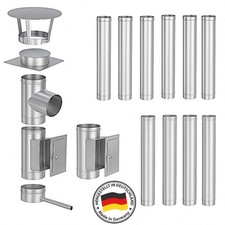 Edelstahl Schornstein Kamin Sanierung Bausatz einwandig Ofen Abgasrohr Set - V4A