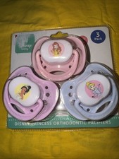 Disney Princess Baby Girl Infant 3 Pacifiers NEW