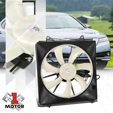OE Style A/C Condenser Cooling Fan Assembly for 15-20 Acura TLX 3.5L V6 Engine