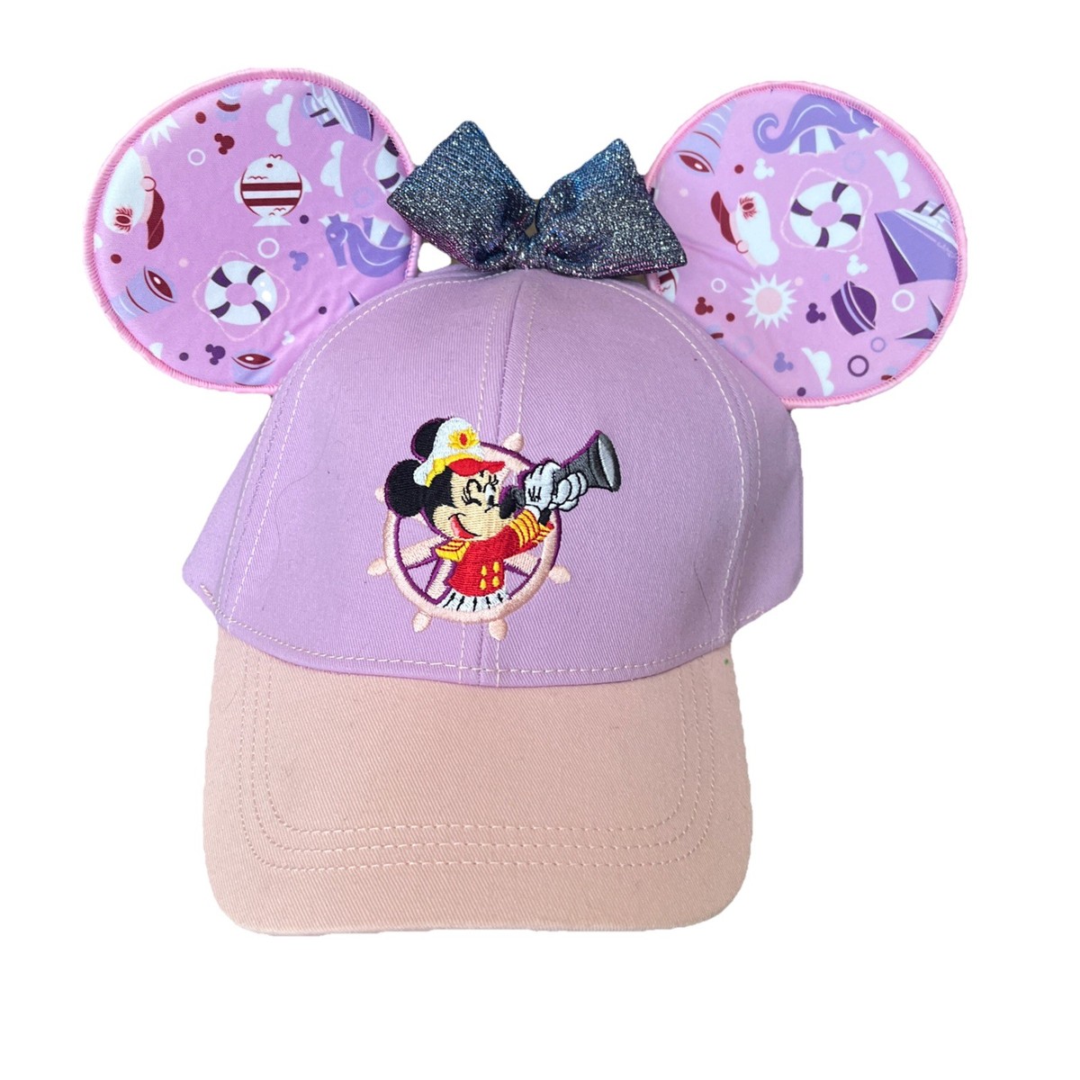 Disney Cruise Line DCL Pink Purple Sparkle Ears Cap Hat  display picture 2