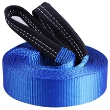 2" x 20' Tow Belt Heavy Duty 10,000Lbs Tow Strap Off Road Towing Rope with Re...
