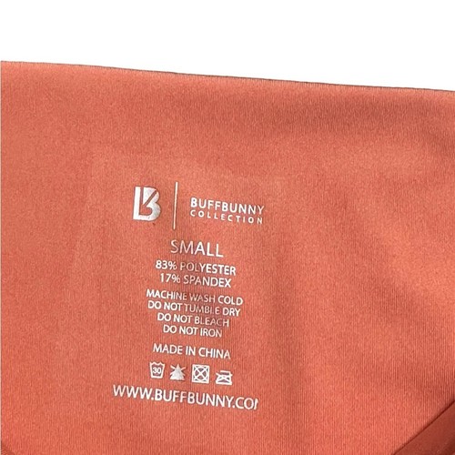 BuffBunny orange perforierte Leggings Größe Small Activewear volle Länge Leggings - Bild 3 von 6
