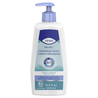 TENA ProSkin Cleansing Cream Cream Rinse-Free Body Wash Scented 16.9 oz. 1 Ct