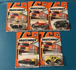 Lot #2 NOS 5 Piece Toy Cars Matchbox Heroes Mattel Wheels In Original Packaging