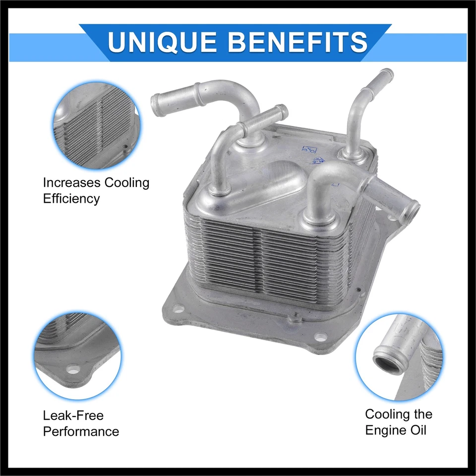 Enfriador de aceite de motor con sellos para enfriador de aceite Nissan Versa Note No.216063JX2C nuevo Foto 3 de 4