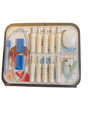 Baby nasal aspirator, gas passer, brush, and nail clippers 15 piece it