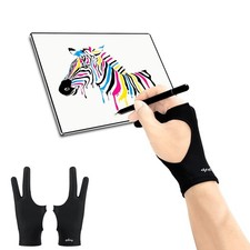 SPBMY Drawing Glove 2 Pack,Two-Finger Artist Glove for Drawing Tablet, Paper ...