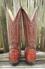 Vtg SANDER'S Brown Handmade Snakeskin & Leather Western Cowboy Boots Men’s 7.5 E — photo 6