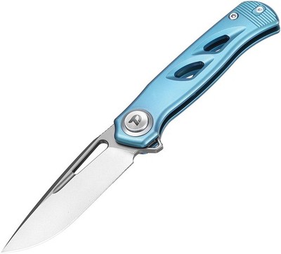 Dreamtech Blue Titanium Folding Bohler M390 Drop Pt Pocket Knife K4260BL