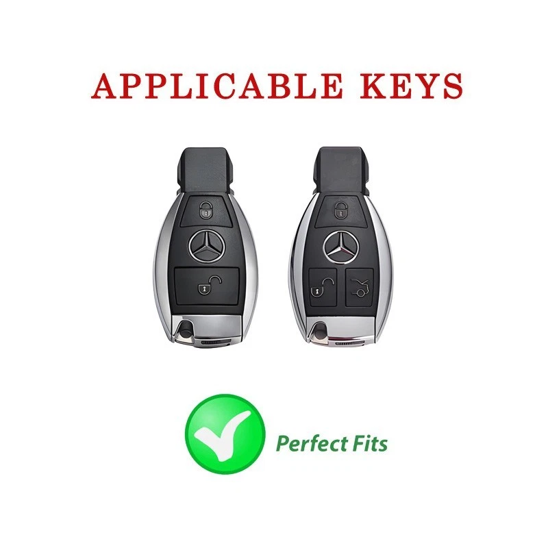 Funda metálica para llavero de coche para Mercedes-Benz AMG A C E S GLC GLK CLS GLA CLA Foto 2 de 4