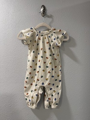 HANNA ANDERSSON Baby Flutter Sleeve Romper Lady Bugs Size 3-6 Months Infant